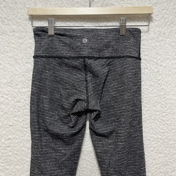 Lululemon Wunder Under Leggings Heathered Black Women's Size 6 - Picture 6 of 12